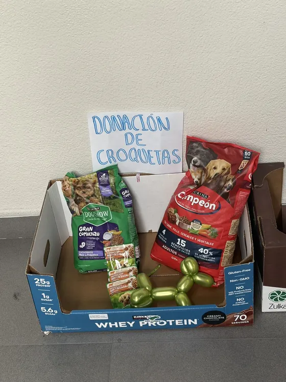 Foto 2 de la jornada: campaña de donación de croquetas.